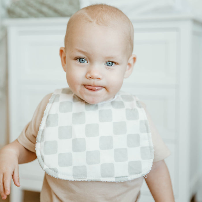 Baby Bib - Sage Check