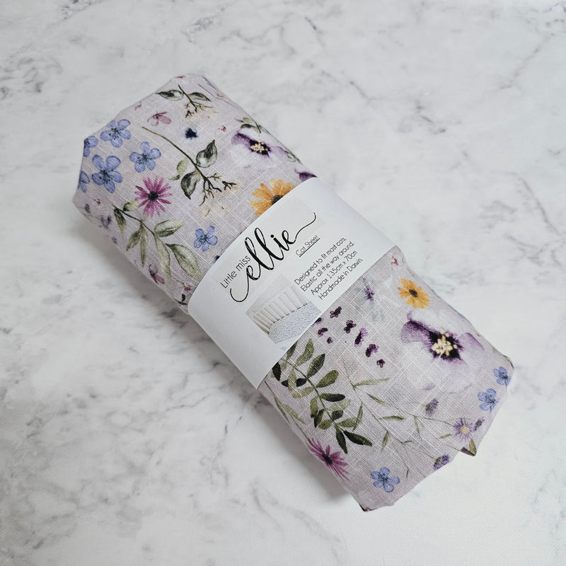 Fitted cot sheet - Handmade