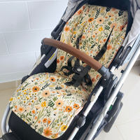 Peachy Floral Pram liner
