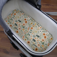 Universal Pram Bassinet Liner - Peachy Floral