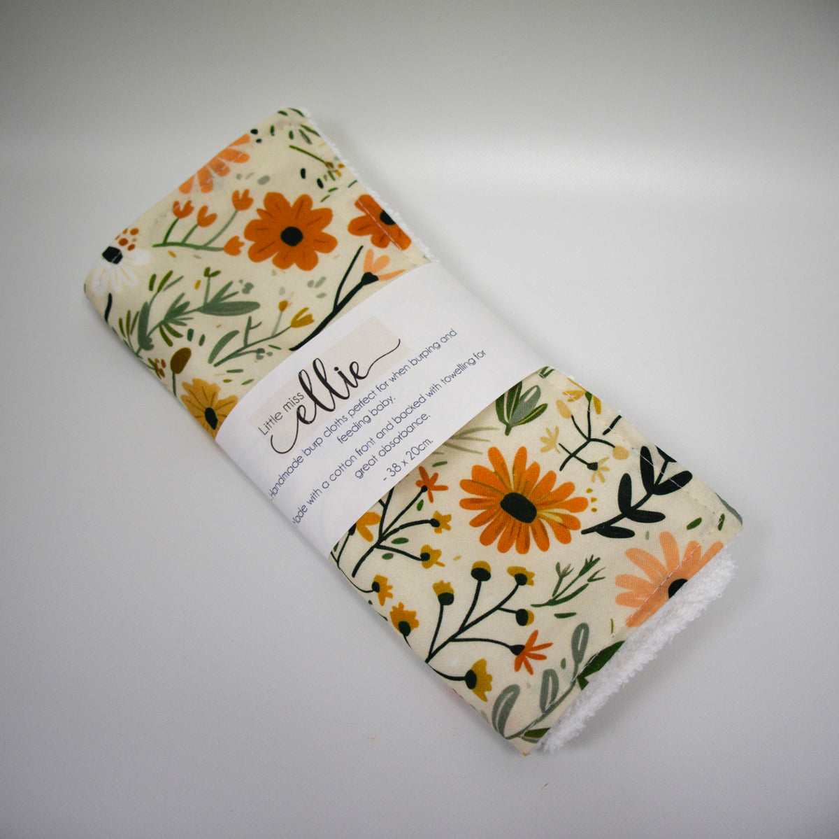 Burp Cloth  - Peachy Floral