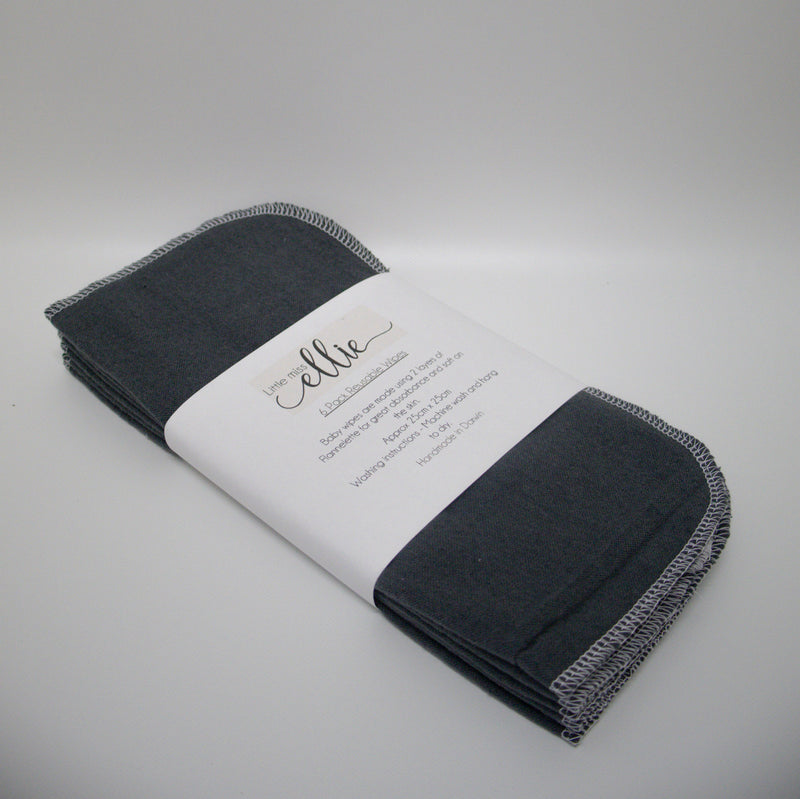 Reusable Baby Wipes - Gray