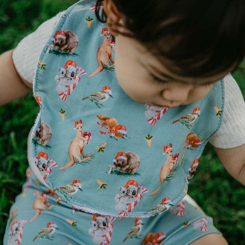 Handmade Christmas Baby Bib 3 designs - Made to order