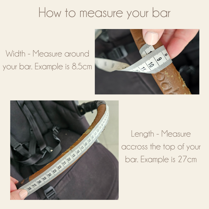 Pram belly bar covers - Made to order