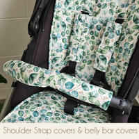 Mint Gingham Pram liner