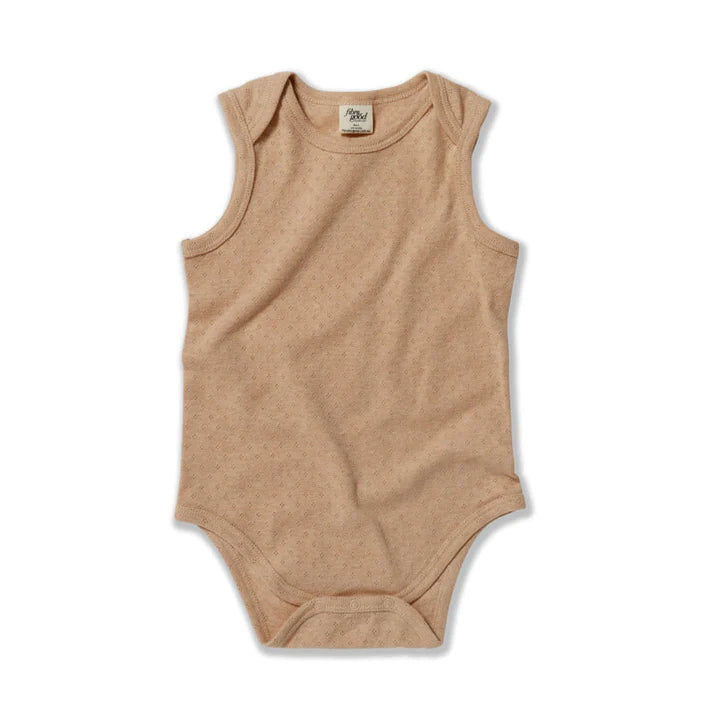 Pointelle Sleeveless Body Suit - Fibre for Good