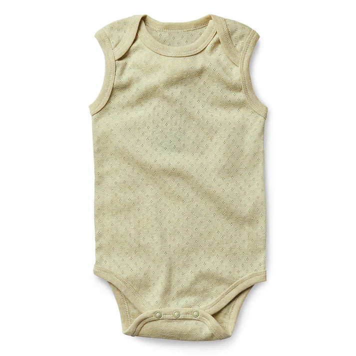 Pointelle Sleeveless Body Suit - Fibre for Good