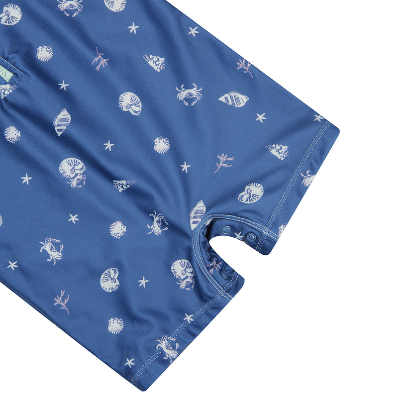 UPF50+ BABY LONG-SLEEVE SWIMWEAR IN BLUE SHORELINE | Bathers