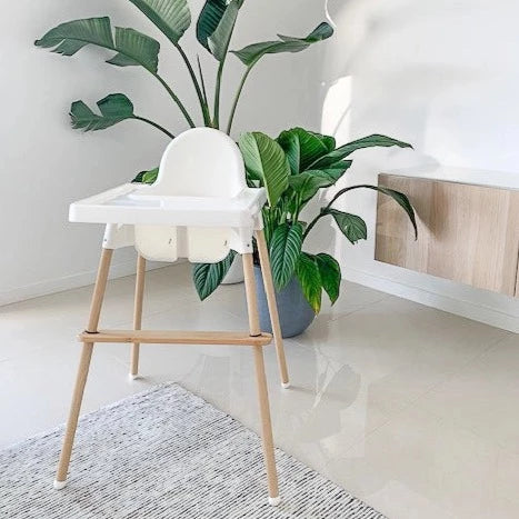 Eco-Friendly Bamboo Adjustable Highchair Footrest - Nibble & Rest