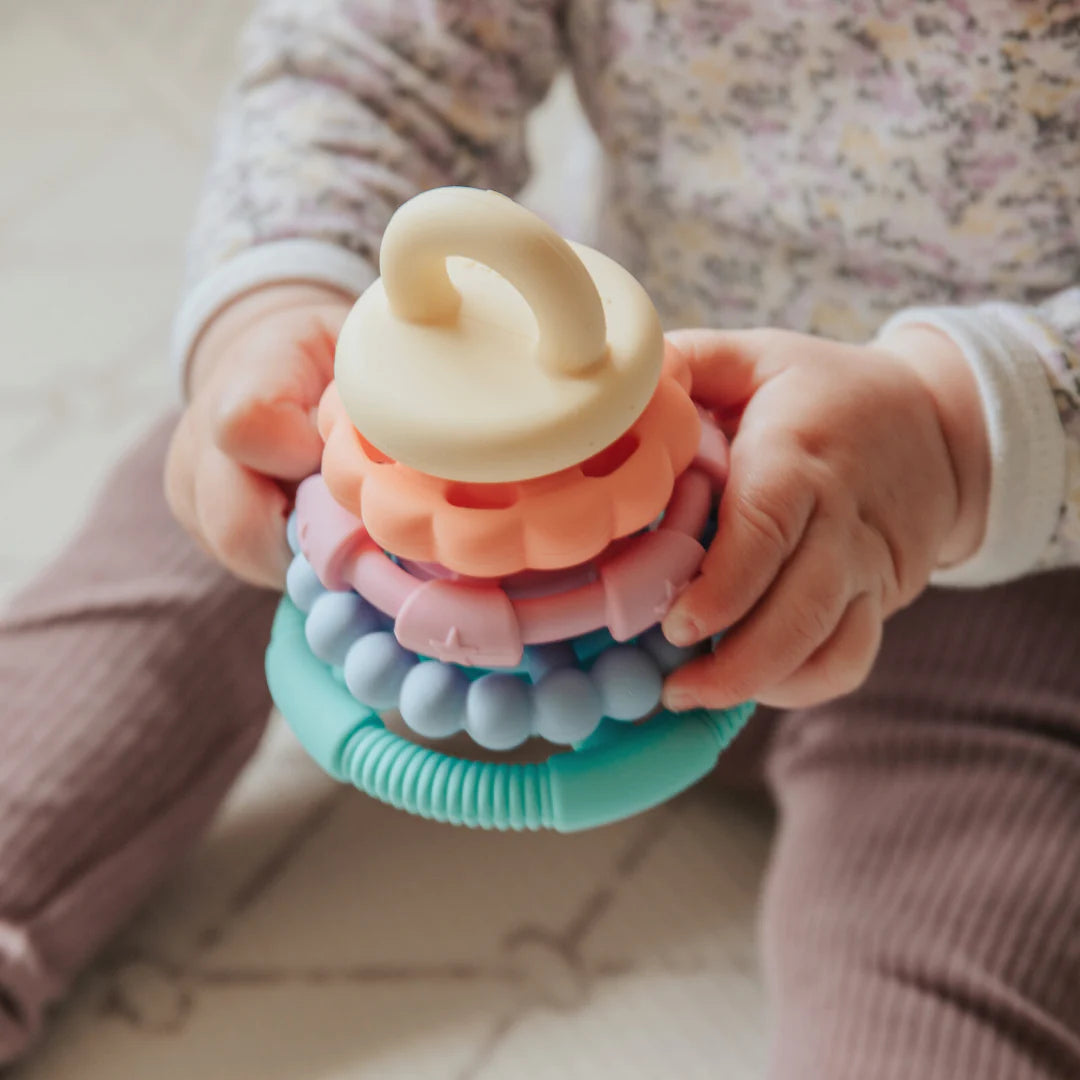 RAINBOW STACKER AND TEETHER TOY - Jellystone 3 colours avalible