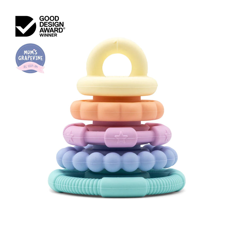 RAINBOW STACKER AND TEETHER TOY - Jellystone 3 colours avalible