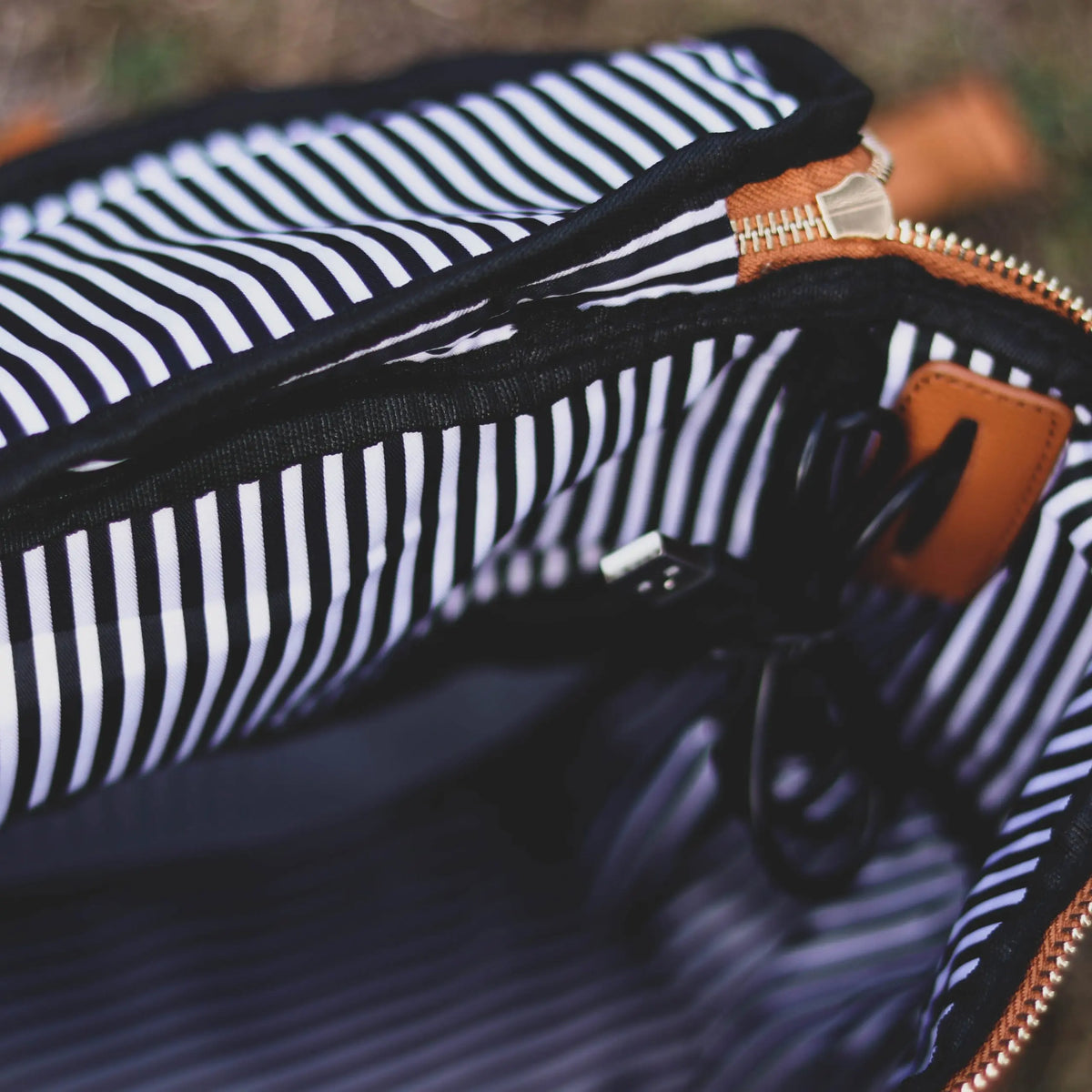 Nappy Bag Backpack Black - Zebra Babies
